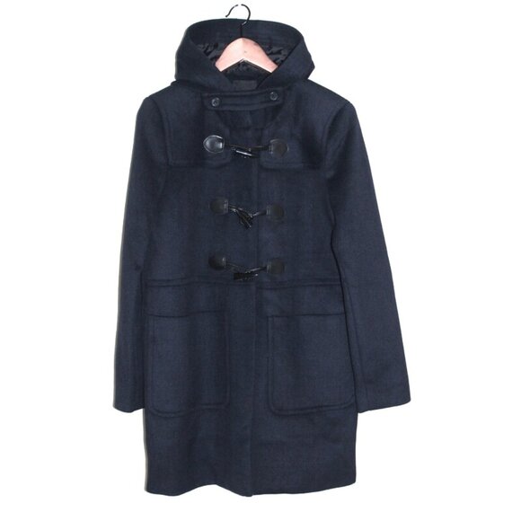 FOREVER 21 Preppy Hooded Toggle Coat, Deep Blue - Size Medium/Large - Picture 1 of 9